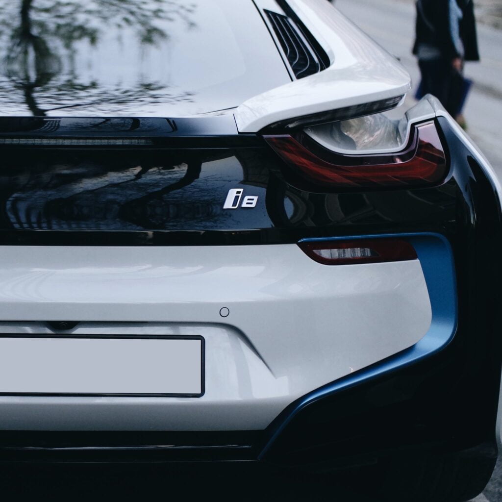 White and Black Car Parked